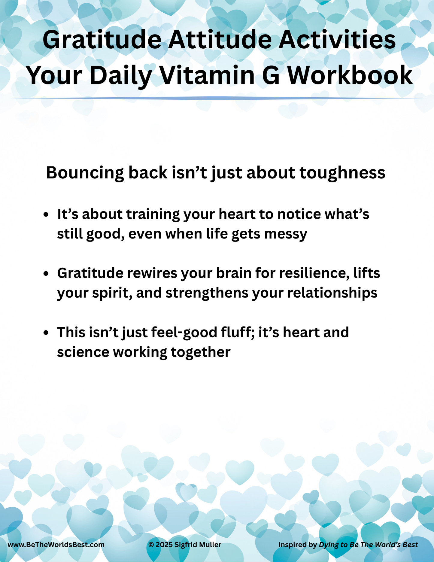 Gratitude Attitude: Daily Vitamin G Workbook for Resilience & Joy